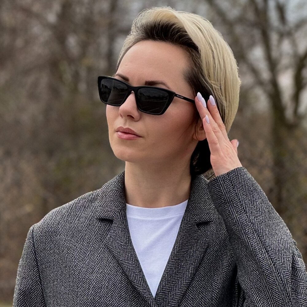 Saint Laurent Women Sunglasses Black Cat Eye SL737 MICA THIN 001 BRAND NEW - Picture 13 of 14